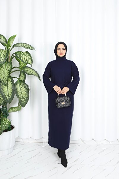 NİSUM MODA Spanish Knitted Strick Dress with Belt