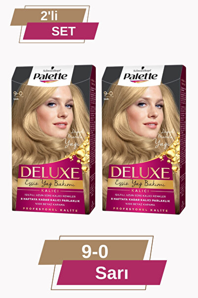 Palette Deluxe 9-0 Sarı X 2 Adet Saç Boyası