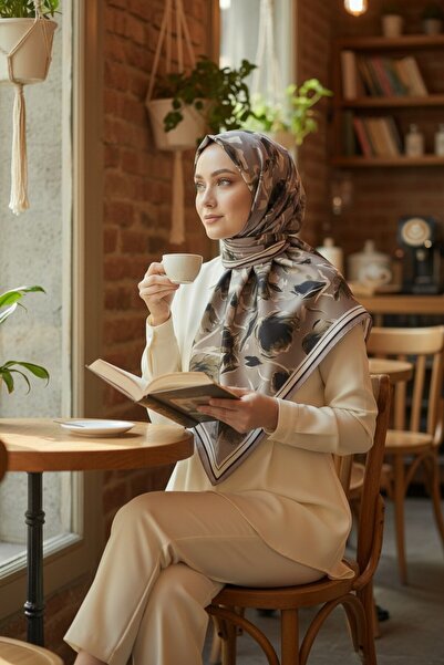 Onur Eșarfă - Eșarfă de top Trending Soft Seasonal Fabric Rose Pattern Magazin de modă Produs de modă