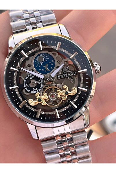 Reward Fully Automatic Steel Band Moonlight Dial 5 Atm Water Resistant Men's Wristwatch Ea.145863