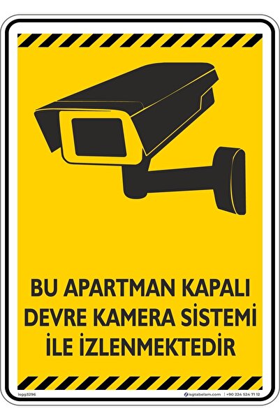 15x20 Cm/phosphor Decode/This Apartment is Monitored with Closed Circuit Camera System/v2