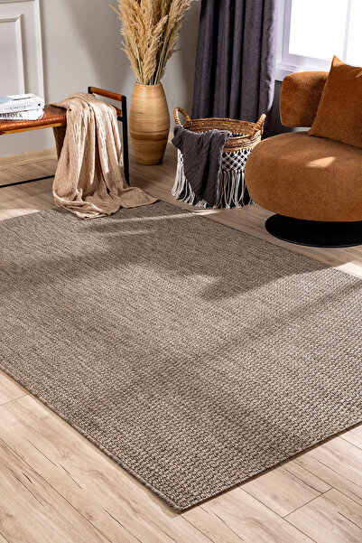 Koza Halı Loft Kahverengi Tozumaz Salon Koridor Balkon Teras Bahçe Oturma Odası Halısı A0806a
