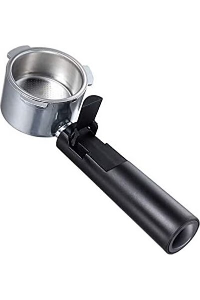 LUXJIA Stainless Steel Coffee Filter with Bottomless Portafilter and Black Filter Basket, 51 mm