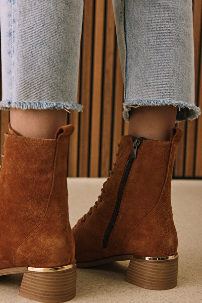 Ziya , Kadın Hakiki Deri Bot 1531050Z26103551K2 Taba