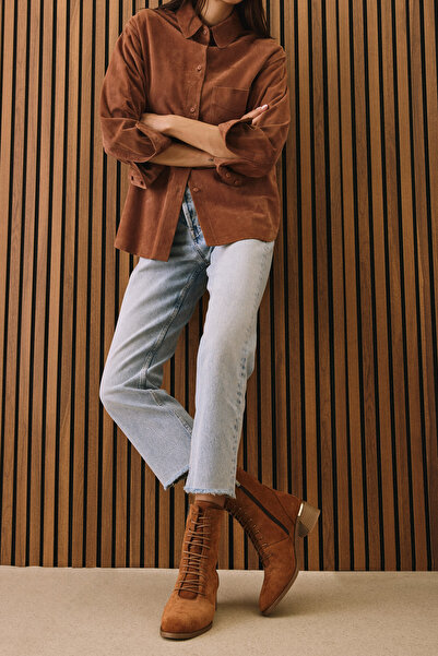 Ziya , Kadın Hakiki Deri Bot 1531050Z26103551K2 Taba