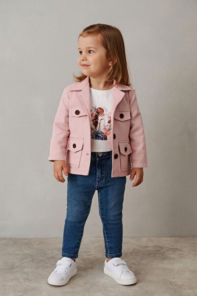 GMG Baby Set of 3 Girls' Set Jacket - Trench Coat & Pants & Body