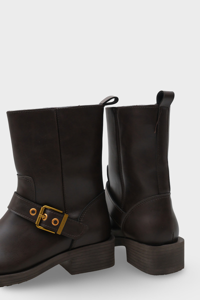 Capone Outfitters Ruthy Metal Aksesuarlı Lastikli Motorcu Bot