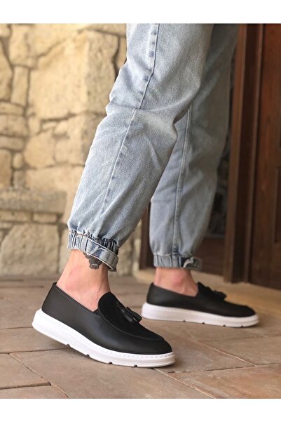 BOA Ba0005 Черевики для чоловіків без шнурків, з високою підошвою, білою підошвою, класичним дзеркальним замшем, деталями з бахромою та шнурками