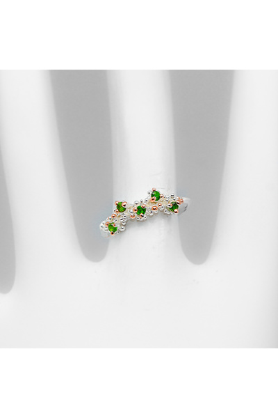 FashionBijoux Inel din argint 925 cu diopsidă de crom