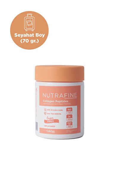 Nutrafine Collagen %100 Çift Hidrolize Tip 1 Ve Tip 3 Klinik Çalışmalı Kolajen Peptitler - 70 Gr. (7 GÜNLÜK)