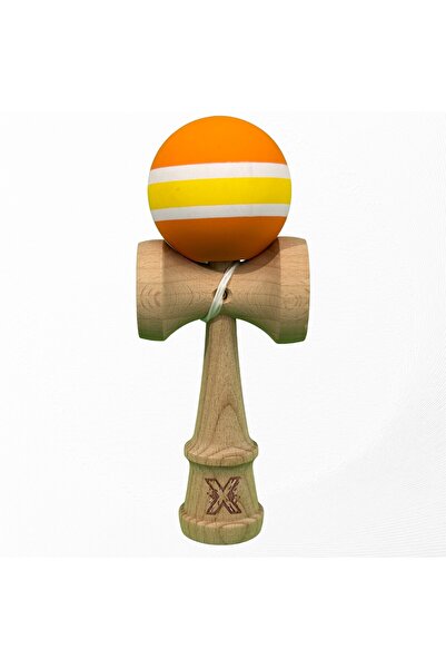 Kendama X Joc de masă profesional original din lemn cu bilă cauciucată 18x6x7...
