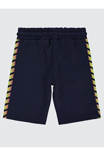 Civil Boys Çizgi Printed 10-13 Years Old Capri - Navy Blue