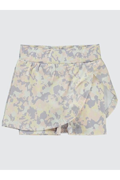 Civil Girls Kamuflaj Baskılı 2-5 Yaş Şort - Lila 5-6 Yaş