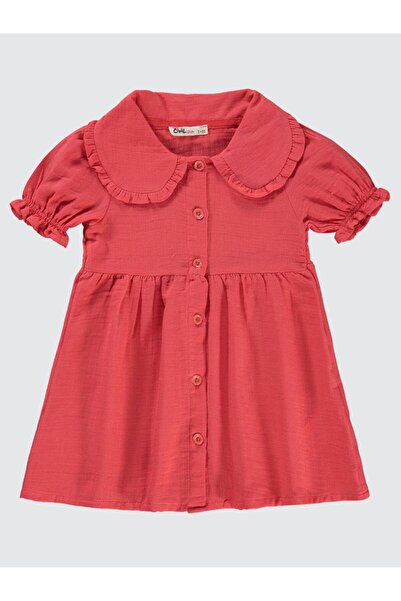 Civil Girls فستان بياقة للأطفال من 2-5 سنوات - أحمر للأطفال من 2-3 سنوات