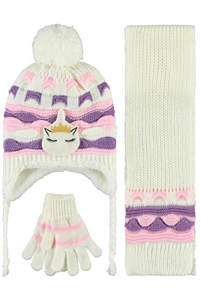 Civil Baby Unicorn Aks. 0-24 Ay Atkı Bere Eldiven Set - Pembe Standart