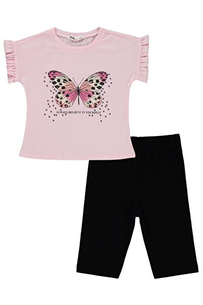 Civil Girls Leptir Štampano Set za 2-5 godina - Roze 4-5 godina