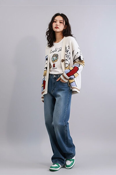 Karakedi New Daffy Duck Cute Oversize Sweater Cardigan