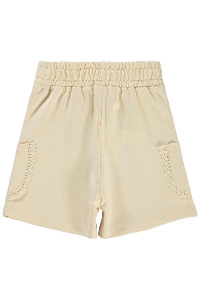 Civil Girls Guipure Detailed Shorts for Ages 6-9 - Beige 6-7 Years