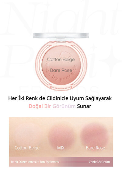 PERIPERA Doğal Görünüm Sunan İki Tonlu Pudra Allık Pure Blushed Custom Cheek 003 Soul Rose