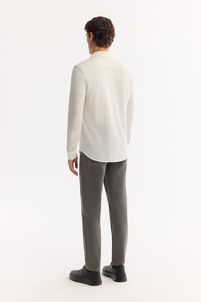 Avva Erkek Beyaz Klasik Yaka Viskon Karışımlı Soft Touch Dokulu Regular Fit Gömlek A52Y2080