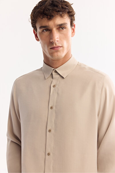 Avva Erkek Taş Düğmeli Yaka Soft Touch Comfort Fit Gömlek A52Y2064