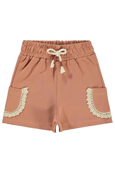 Civil Girls Σορτς με λεπτομέρειες Guipur για 6-9 ετών - Πορτοκαλί 8-9 ετών