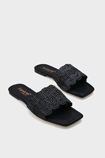 Capone Outfitters Дамски чехли Katya с плосък ток и лъскав плосък връх