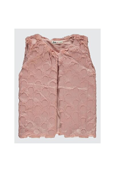 Civil Girls 6-9 Years Old Girl's Plush Vest - Dark Salmon