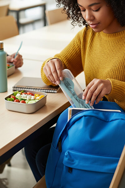 Myend Set of 3 Fork Spoon Knives, Picnic Dinnerware, Storage Box, Portable Portable