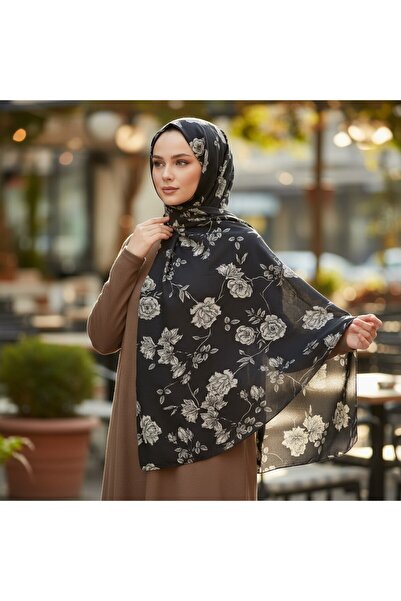 Onur Shawl - Black Beige Series Ramie Woven Wonderful Product Seasonal Fabric Trend Store