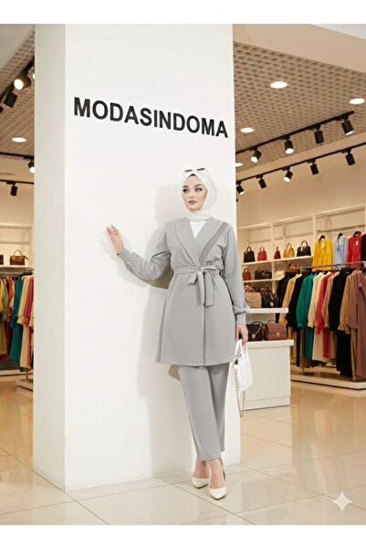 modasindoma Women's Chain Detailed Two-Piece Suit