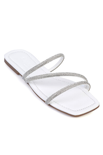 Capone Outfitters Дамски ватирани чехли Stoned с 3 райета и плосък ток