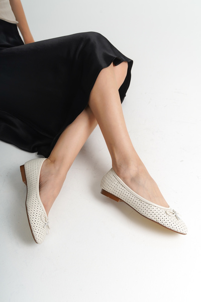 Capone Outfitters Women's Genuine Leather Ballerinas