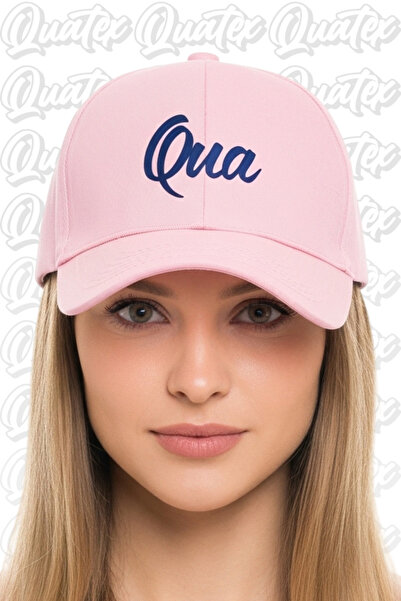 QUATEX Qua Embroidered Hat – Pink 100% Cotton Gabardine Unisex Model