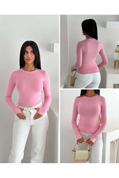 Elaxi Women's Crew Neck Long Sleeve Fingerless Gloves Buzy Bady