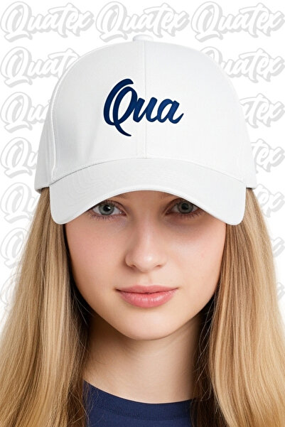 QUATEX Капелюх з вишивкою Qua – білий, 100% бавовна, габардин, унісекс