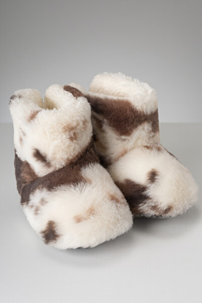 pufien Çocuk ve Bebek Panduf, Kışlık Peluş Bot, Yumuşak, Sıcak Tutan, Kaymaz Tabanlı Ev İçi Patik, Ev Botu