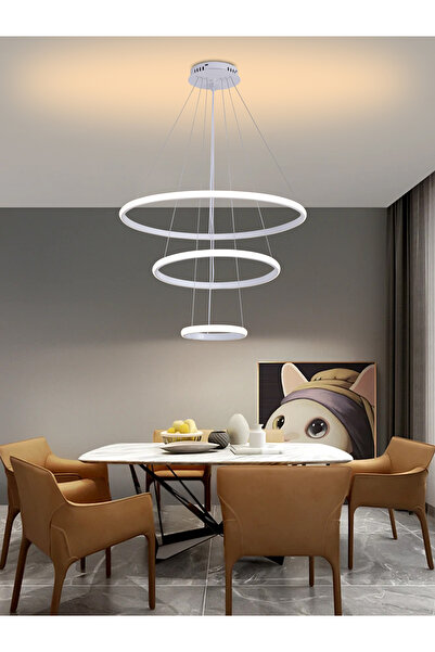 best power Modern LED Ceiling Chandelier 6911 - 3 Adjustable Circular Rings, 3-Level Pendant LED Lig