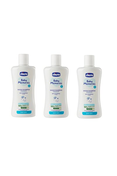 Chicco Baby Moments Doğal Saç Ve Vücut Şampuanı 200 ml X 3 Adet
