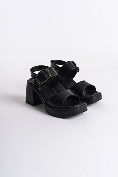 Capone Outfitters Dámské sandály s dvojitým páskem na platformě s kovovou přezkou