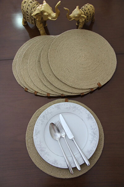 Hediyeninellitonu 8 Adet Amerikan Servis, Hasır Supla Takımı, Tabak Altlığı, ...