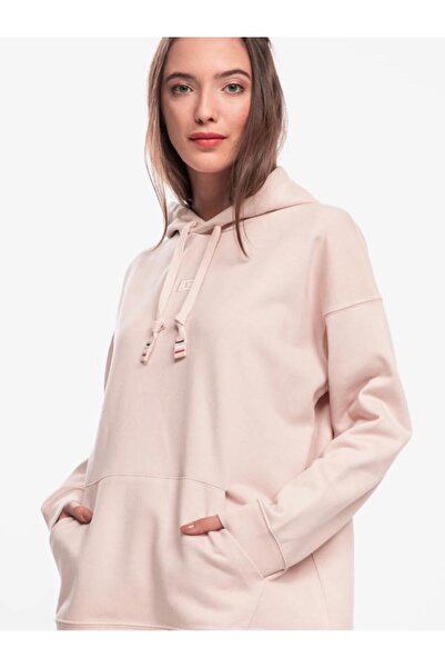 Tommy Hilfiger OVERSİZE CHEST EMBRODERED LOGO HOODIE