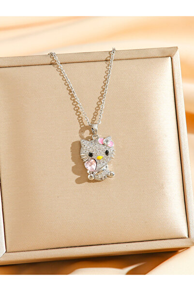 Parantez Aksesuar Hello Kitty Çelik Kolye