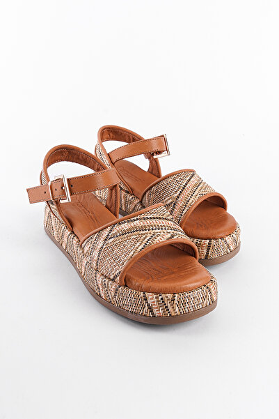 Capone Outfitters صندل نسائي من الجلد الطبيعي - حزام للكاحل