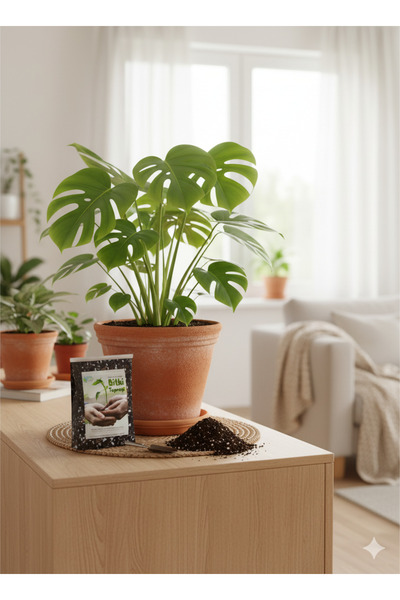 Plant Home Power Mix 1 Litre  Salon Bitkileri Çiçek Toprağı – Böcek Sinek Yapmayan İthal Karışım