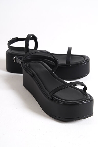 Capone Outfitters Dámské ploché sandály Devin Slim s dvojitým páskem na klínovém podpatku