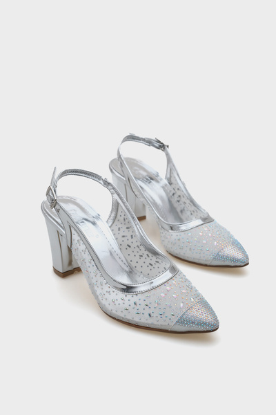 Capone Outfitters Nona 145 Women's Heeled Stone Slingback Shoes