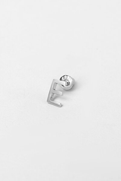 So CHIC... My Story E Harfi 18 Ayar Beyaz Altın Kaplama Gümüş Tek Küpe