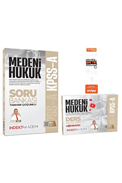 İndeks Akademi 2026 KPSS A Grubu Medeni Hukuk Video Ders Notları + Soru Banka...