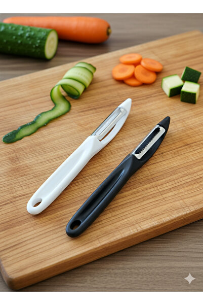 Hagen 2-Piece Side Peeler Black and White Luxury Peeler Premium Quality Peeler Fruit Vegetable Peeler
